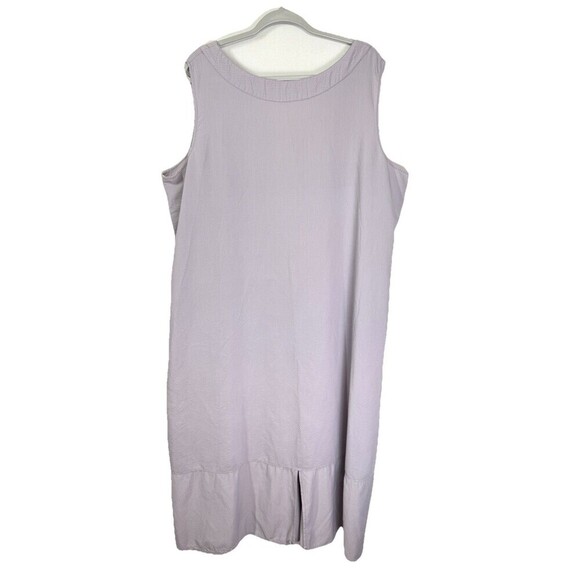 FLAX Maxi Dress Womens 2G (22-24) Purple Sleeveless V-neck Textured Relaxed - Picture 2 of 10